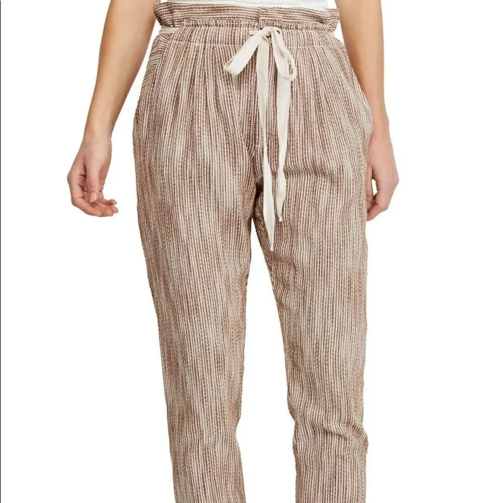 Free People light at sunrise cotton cropped drawstring pants